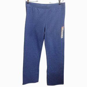 Hanes Sweatpants Fleece Open Leg M Purple